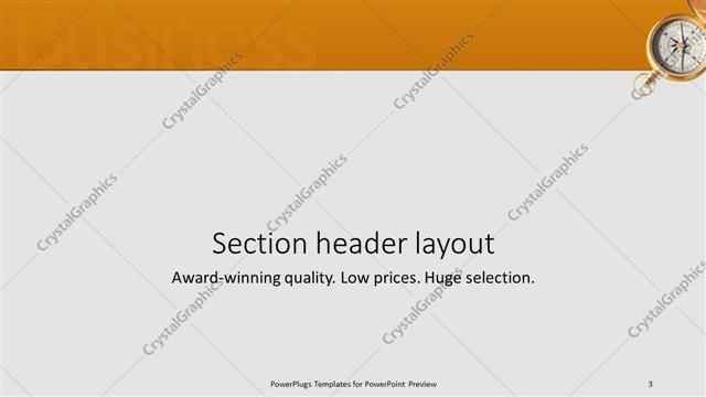 Section Header presentation slide layout