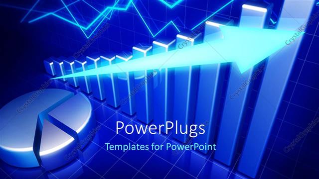  Presentation with growth - Business depiction with?pie chart, bar chart and line chart