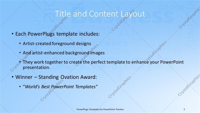 Title and Content presentation slide layout
