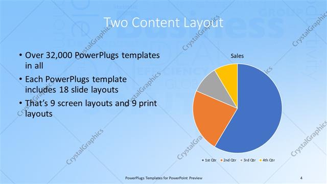 Two Content presentation slide layout