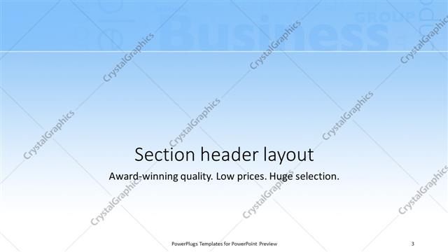 Section Header presentation slide layout