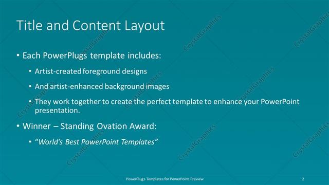 Title and Content presentation slide layout