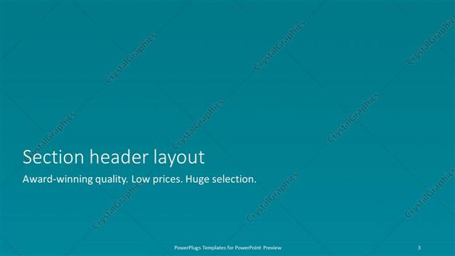 Section Header presentation slide layout