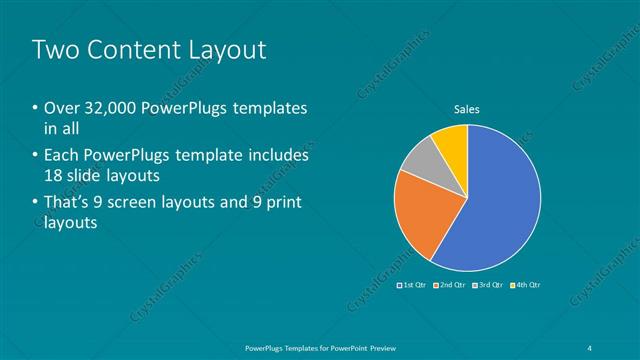 Two Content presentation slide layout