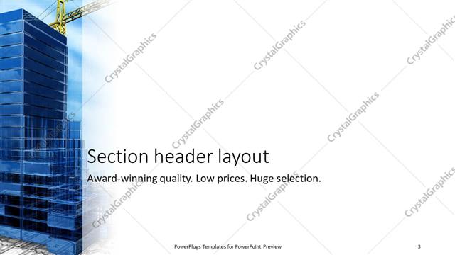 Section Header presentation slide layout