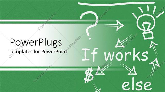  Presentation with money flow - Business flow chart, question, idea light bulb, money