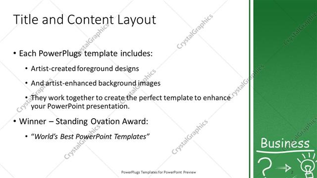 Title and Content presentation slide layout