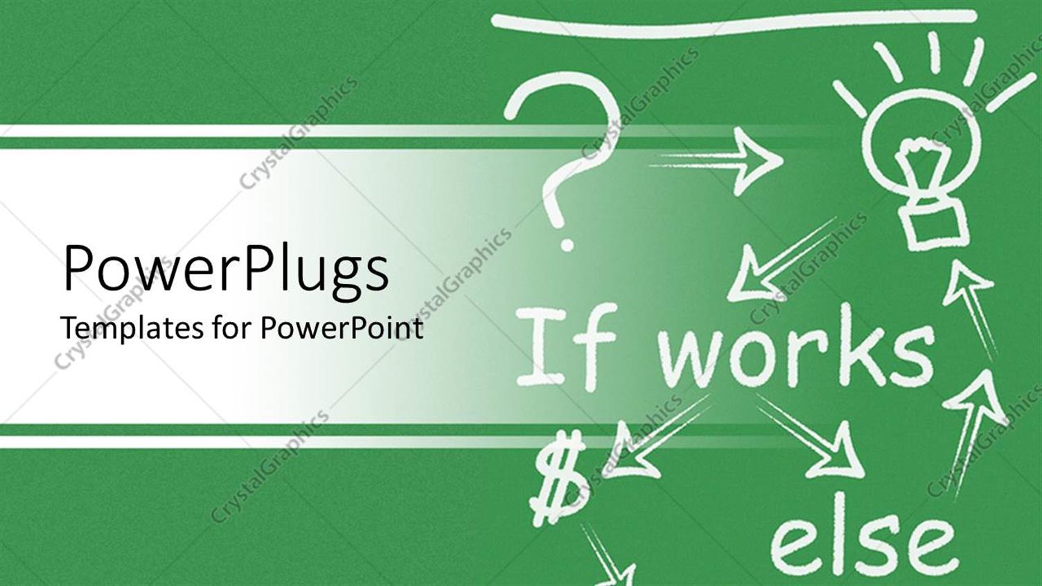 Featuring Business Flow Chart, Question, Idea Light Bulb, Money