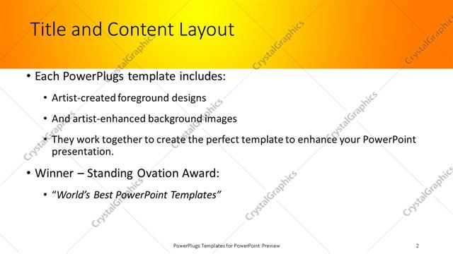 Title and Content presentation slide layout