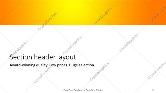 Section Header presentation slide layout