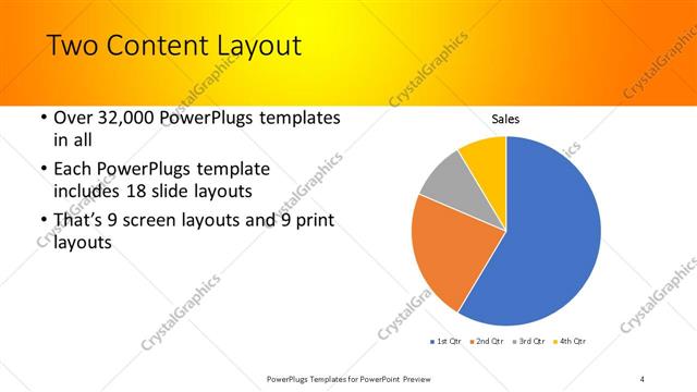 Two Content presentation slide layout
