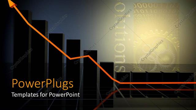  Presentation with solutions business - Business growth metaphor with bar graph, gears, success, ideas, solutions
