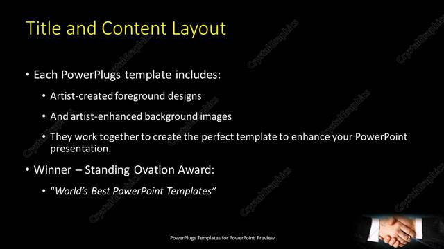 Title and Content presentation slide layout