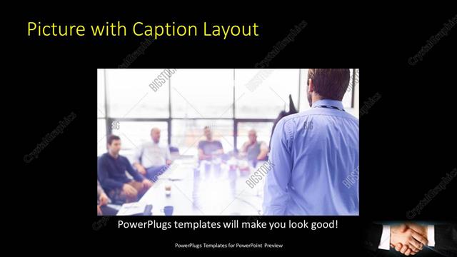 Picture with Caption presentation slide layout