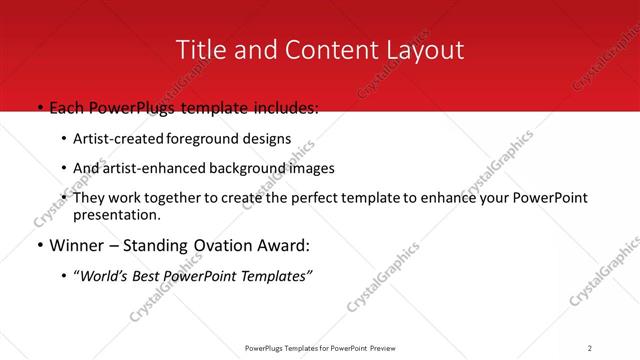 Title and Content presentation slide layout