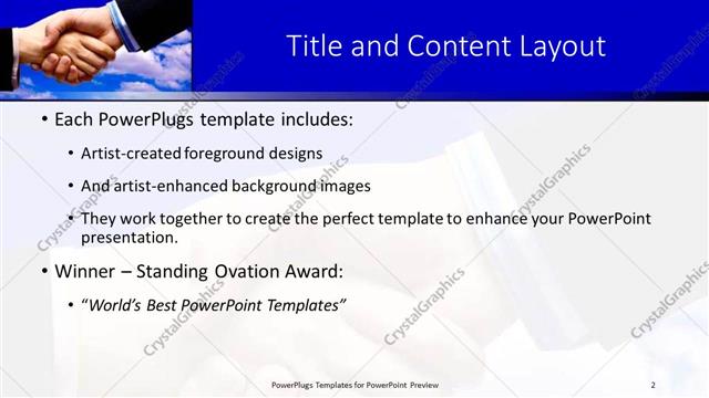 Title and Content presentation slide layout
