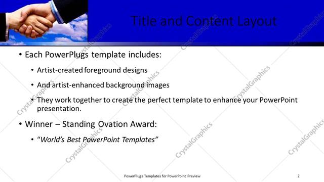 Title and Content presentation slide layout