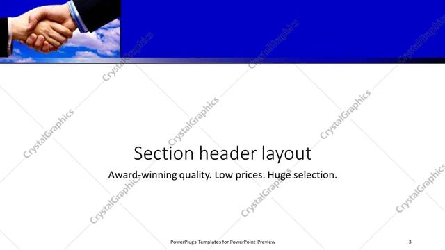 Section Header presentation slide layout