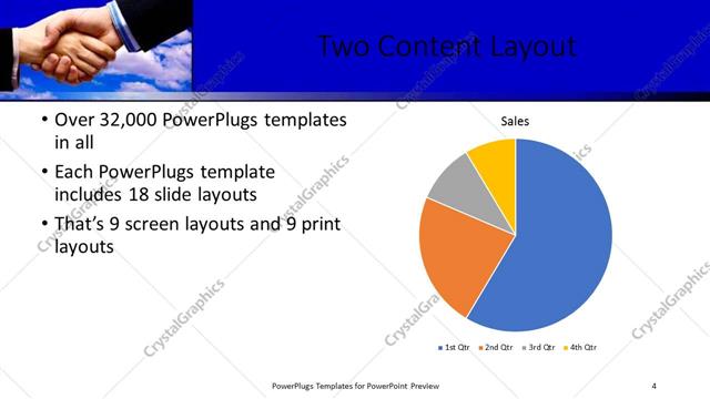 Two Content presentation slide layout