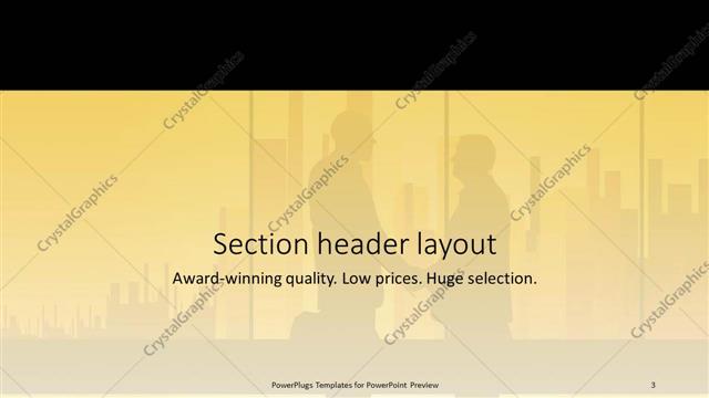 Section Header presentation slide layout