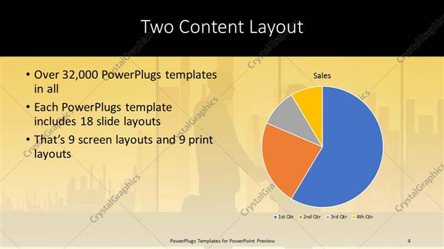 Two Content presentation slide layout