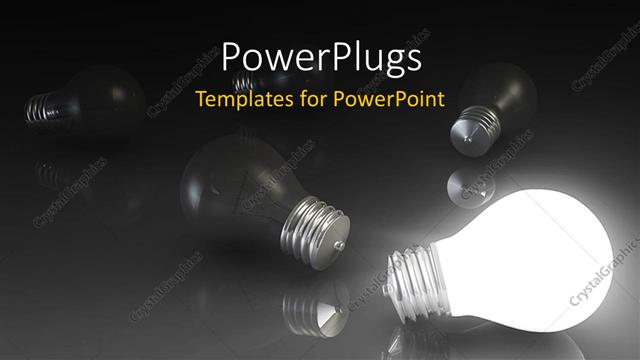  Presentation with innovation - A number of bulbs with blackish background
