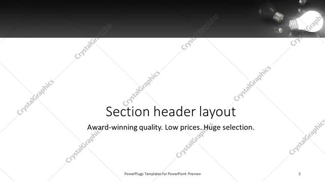 Section Header presentation slide layout