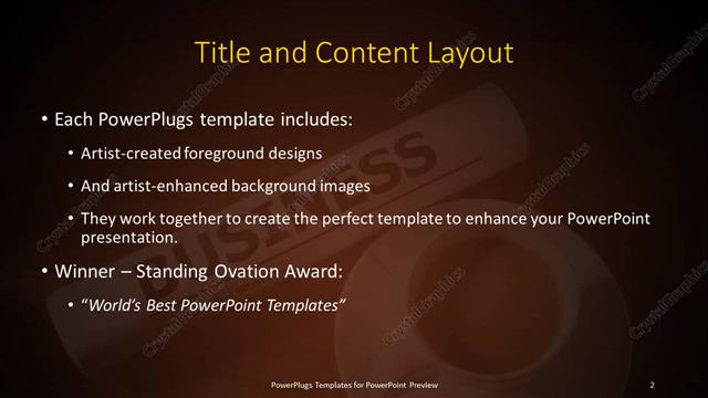 Title and Content presentation slide layout