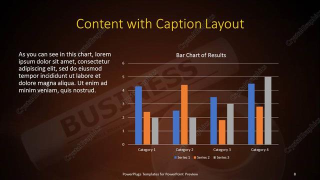Content with Caption presentation slide layout
