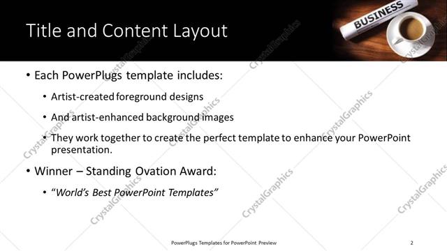 Title and Content presentation slide layout