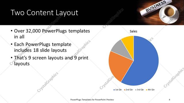 Two Content presentation slide layout