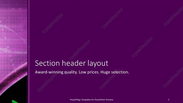 Section Header presentation slide layout