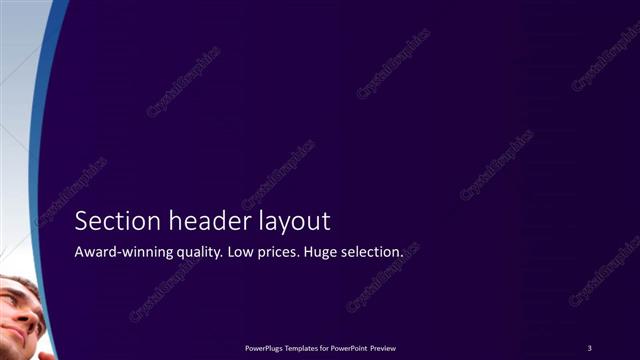 Section Header presentation slide layout