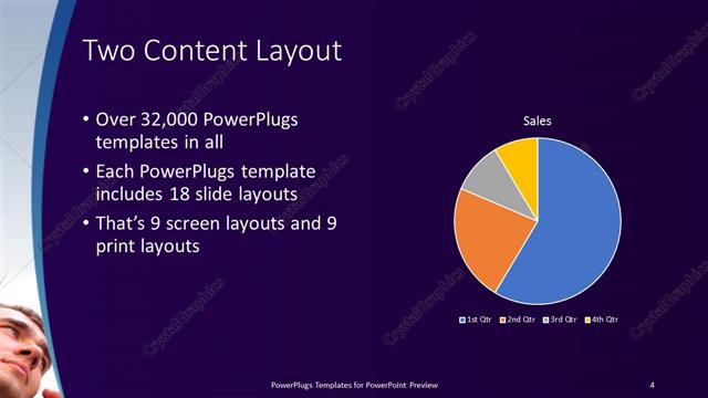 Two Content presentation slide layout