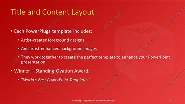 Title and Content presentation slide layout