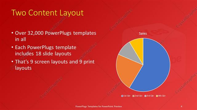 Two Content presentation slide layout