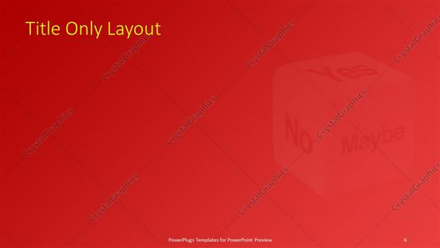 Title Only presentation slide layout