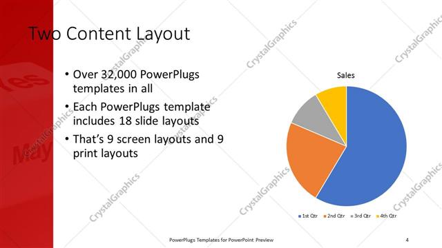 Two Content presentation slide layout