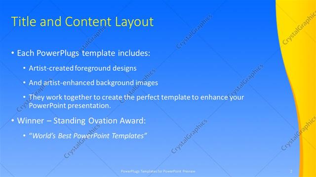 Title and Content presentation slide layout
