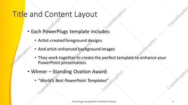 Title and Content presentation slide layout