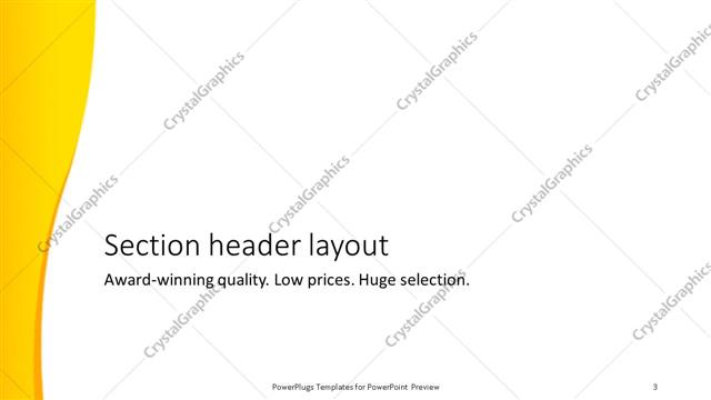 Section Header presentation slide layout