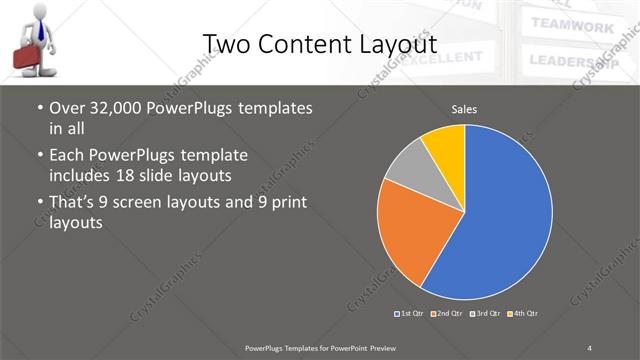 Two Content presentation slide layout