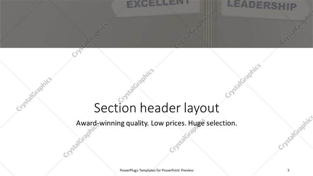 Section Header presentation slide layout
