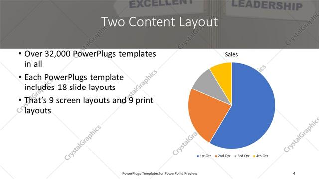 Two Content presentation slide layout
