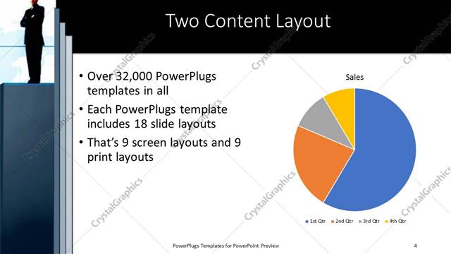 Two Content presentation slide layout