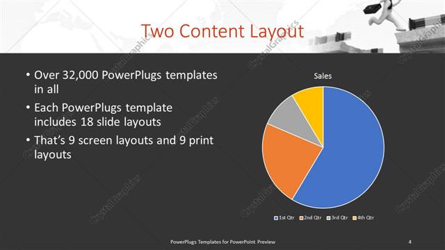 Two Content presentation slide layout