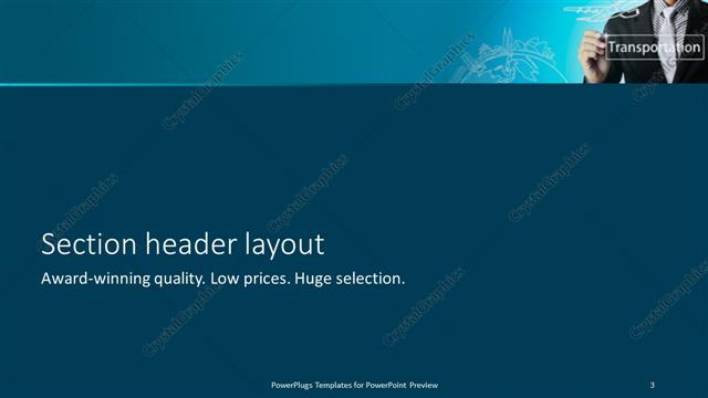 Section Header presentation slide layout