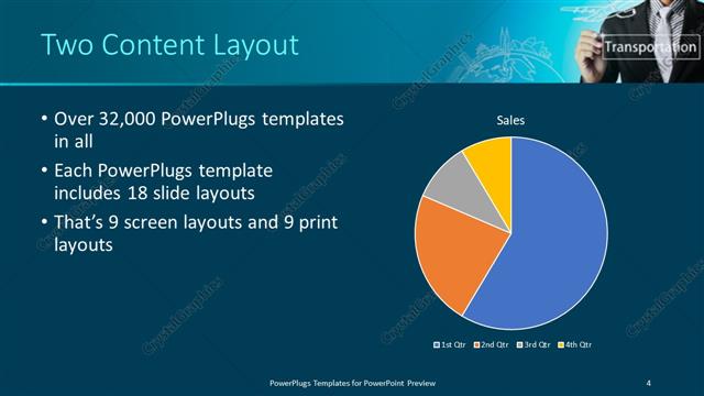 Two Content presentation slide layout
