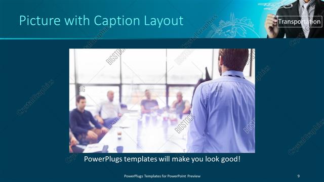 Picture with Caption presentation slide layout