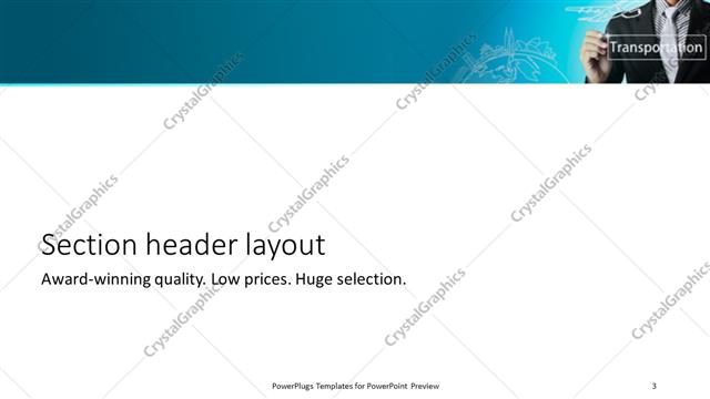 Section Header presentation slide layout